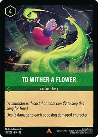 To Wither a Flower FRANÇAIS (101/204) - IE - Rare - Cold Foil
