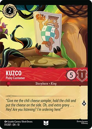Kuzco - Picky Customer (Foil) FRANÇAIS (111/204) - IE - Inhabituelle - Cold Foil