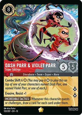 Dash Parr & Violet Parr - Super Siblings FRANÇAIS (133/204) - IE - Légendaire - Cold Foil