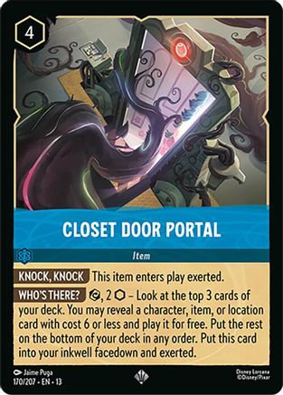 Closet Door Portal FRANÇAIS (170/204) - IE - Très Rare - Cold Foil