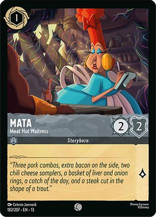 Mata - Meat Hut Waitress FRANÇAIS (182/204) - IE - Commune - Cold Foil