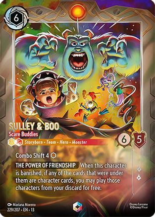 Sulley & Boo - Scare Buddies (Enchanted) FRANÇAIS (229/204) - IE - Enchantée - Holofoil