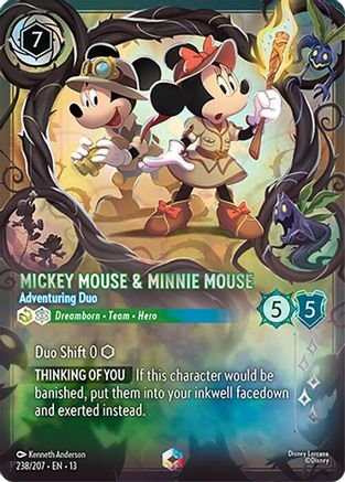 Mickey Mouse & Minnie Mouse - Adventuring Duo (Enchanted) FRANÇAIS (238/204) - IE - Enchantée - Holofoil