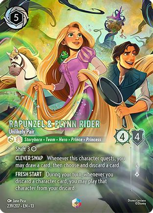 Rapunzel & Flynn Rider - Unlikely Pair (Enchanted) FRANÇAIS (239/204) - IE - Enchantée - Holofoil