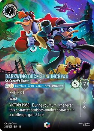 Darkwing Duck & Launchpad - St. Canard's Finest (Enchanted) FRANÇAIS (242/204) - IE - Enchantée - Holofoil