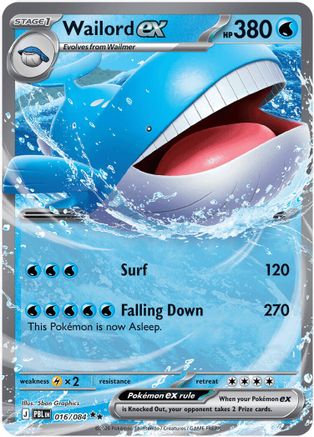 Wailord ex (016/084) - MPB  - Double Rare - Holofoil
