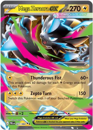 Mega Zeraora ex (027/084) - MPB  - Double Rare - Holofoil