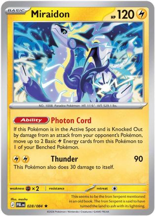 Miraidon (028) - MPB  - Rare - Reverse Holofoil