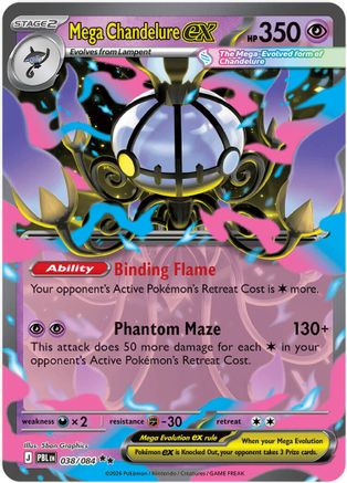 Mega Chandelure ex (038/084) - MPB  - Double Rare - Holofoil