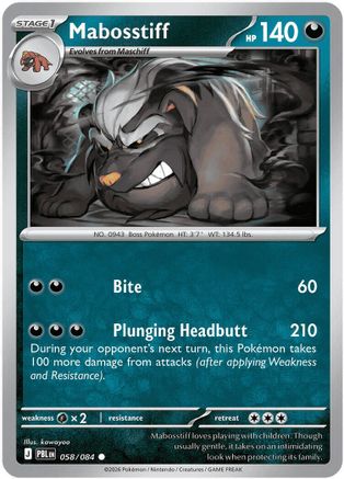 Mabosstiff (058) - MPB  - Common - Reverse Holofoil