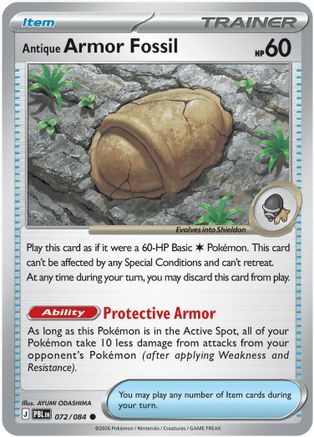 Antique Armor Fossil (072) - MPB  - Common