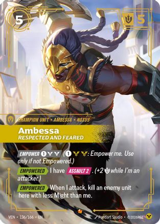 Ambessa - Respected and Feared (136/166) - VEN - Epic - Foil