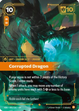 Corrupted Dragon (091/166) - VEN - Epic - Foil