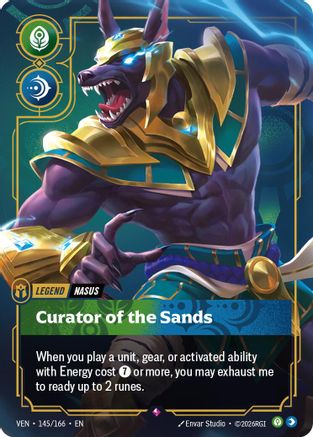 Nasus - Curator of the Sands (145/166) - VEN - Rare - Foil