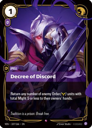 Decree of Discord (107/166) - VEN - Rare - Foil