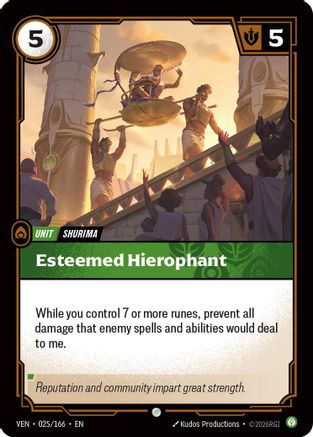 Esteemed Hierophant (025/166) - VEN - Common - Foil