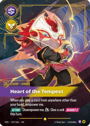 Kennen - Heart of the Tempest (Overnumbered) (197/166) - VEN - Showcase - Foil