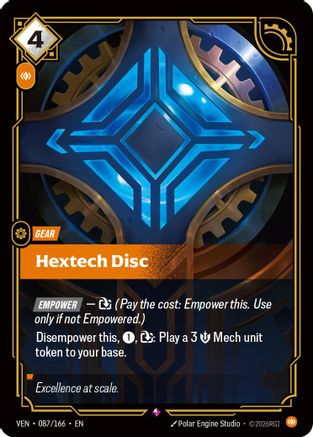 Hextech Disc (087/166) - VEN - Rare - Foil
