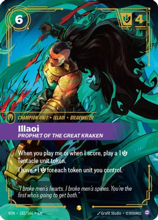 Illaoi - Prophet of the Great Kraken (Overnumbered) (182/166) - VEN - Showcase - Foil