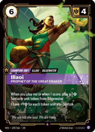 Illaoi - Prophet of the Great Kraken (109/166) - VEN - Rare - Foil