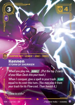 Kennen - Storm of Shuriken (113/166) - VEN - Epic - Foil