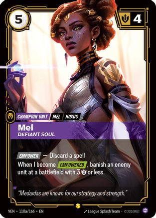 Mel - Defiant Soul (Alternate Art) (110a/166) - VEN - Showcase - Foil