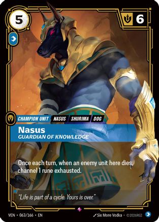 Nasus - Guardian of Knowledge (063/166) - VEN - Rare - Foil