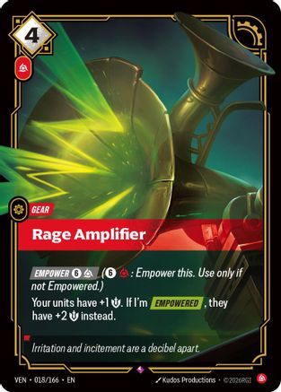 Rage Amplifier (018/166) - VEN - Rare - Foil