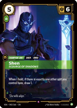 Shen - Scourge of Shadows (042/166) - VEN - Rare - Foil