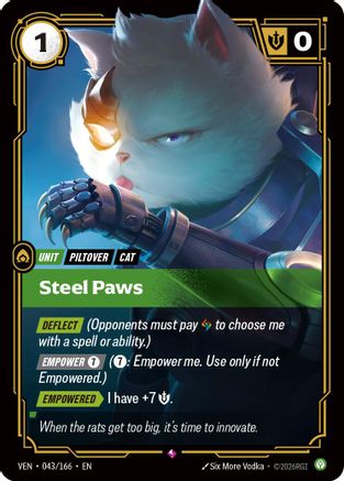 Steel Paws (043/166) - VEN - Rare - Foil