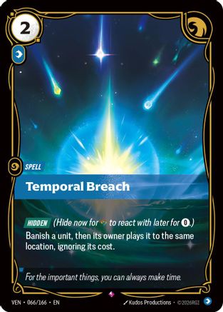 Temporal Breach (066/166) - VEN - Rare - Foil