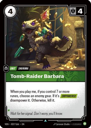 Tomb-Raider Barbara (037/166) - VEN - Uncommon - Foil