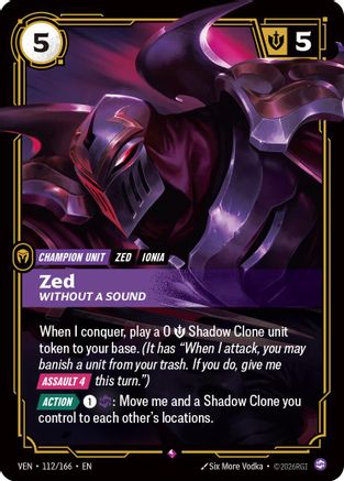 Zed - Without a Sound (112/166) - VEN - Rare - Foil
