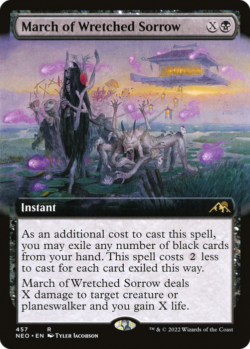 March of Wretched Sorrow (NEO-457) - rare: (Extended Art) - Foil