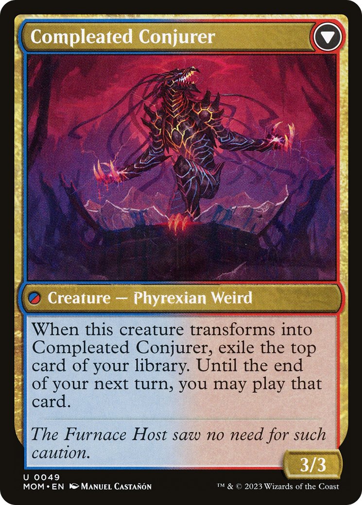 Captive Weird // Compleated Conjurer (MOM-049) - uncommon - Foil