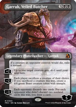 Garruk, Veiled Butcher (Borderless) (FRA-303) - mythic - Foil