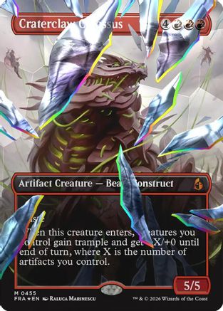 Craterclaw Colossus (Borderless) (Facet Foil) (FRA-455) - mythic - Foil