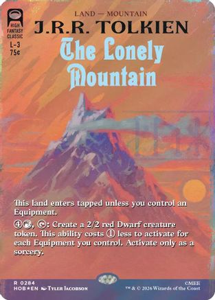 The Lonely Mountain (Borderless) (Surge Foil) (HOB-284) - rare - Foil