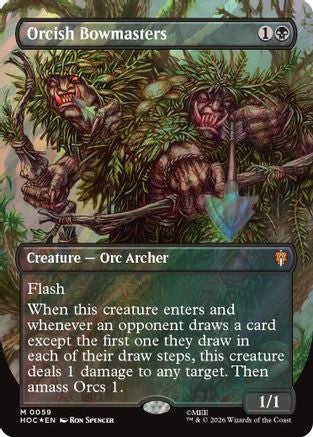 Orcish Bowmasters (Borderless) (Surge Foil) (HOC-059) - mythic - Foil