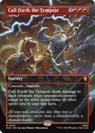 Call Forth the Tempest (Borderless) (HOC-022) - mythic - Foil
