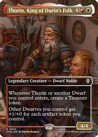 Thorin, King of Durin's Folk (Borderless) (HOC-003) - rare - Foil