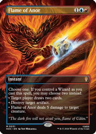 Flame of Anor (Borderless) (HOC-031) - mythic - Foil
