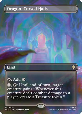 Dragon-Cursed Halls (Borderless) (HOC-008) - rare - Foil