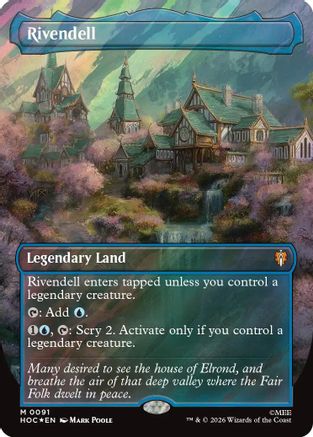 Rivendell (Borderless) (Surge Foil) (HOC-091) - mythic - Foil