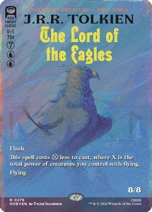 The Lord of the Eagles (Borderless) (Surge Foil) (HOB-276) - rare - Foil