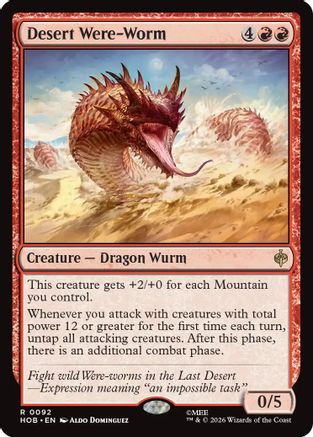 Desert Were-Worm (HOB-092) - rare - Foil