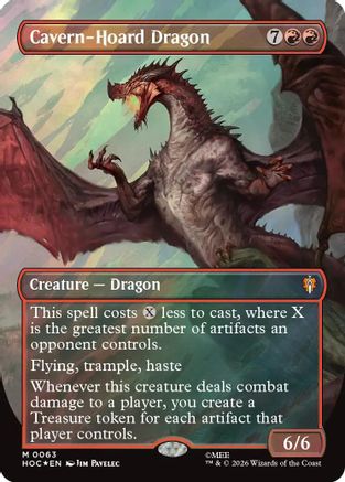Cavern-Hoard Dragon (Borderless) (Surge Foil) (HOC-063) - mythic - Foil