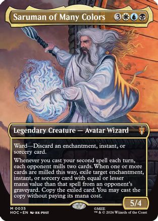 Saruman of Many Colors (Borderless) (HOC-035) - mythic - Foil