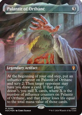 Palantir of Orthanc (Borderless) (Surge Foil) (HOC-085) - mythic - Foil