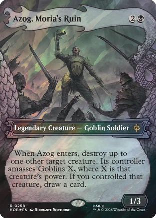 Azog, Moria's Ruin (Showcase) (Surge Foil) (HOB-258) - rare - Foil